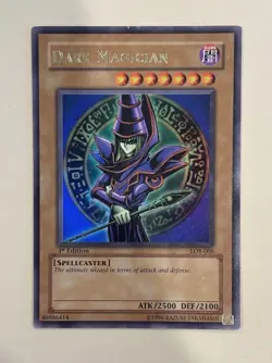Yu-Gi-Oh! TCG Dark Magician - 1st Edition LOB-005 Cracked PSA 4 - Image 1