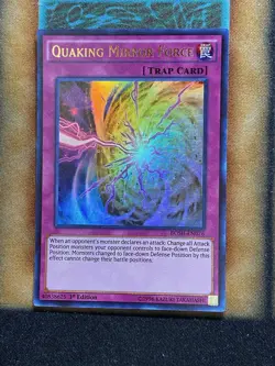 Yugioh Quaking Mirror Force BOSH-EN076 Ultra Rare 1st Ed NM - Image 1