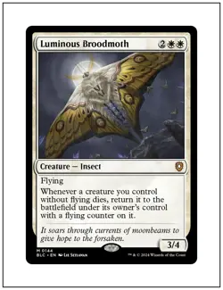 1x Luminous Broodmoth, Bloomburrow Commander, Magic the Gathering MTG NM - Image 1