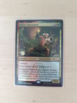 Bumi Unleashed Prerelease Promo Foil NM Avatar The Last Airbender 2025 - Image 1