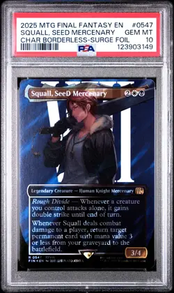 3149 Squall SeeD Mercenary 2025 MTG Final Fantasy #0547 Surge Foil PSA 10 - Image 1