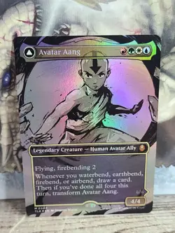 Avatar Aang (Borderless) Foil Avatar: The Last Airbender Magic The Gathering - Image 1