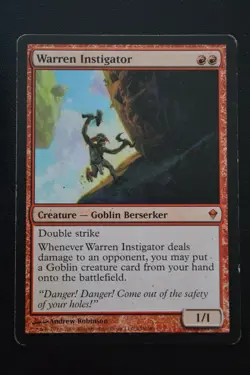 Magic The Gathering MTG WARREN INSTIGATOR Zendikar MP Played - Image 1