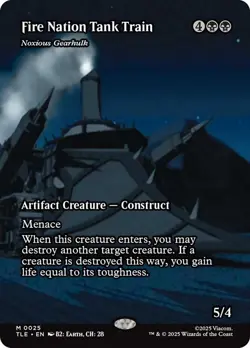 1x - Fire Nation Tank Train [Noxious Gearhulk] - Borderless -Avatar: Eternal MTG - Image 1