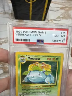Pokemon TCG Venusaur Holo Rare Unlimited Card Base Set 1999, PSA 8, Vintage - Image 4