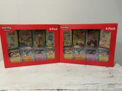 Pokemon TCG 151 Mini Tins 4 Pack + 4 Promos 💎SEALED💎 lot of 2 - Image 1