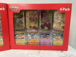 Pokemon TCG 151 Mini Tins 4 Pack + 4 Promos 💎SEALED💎 lot of 2 - Image 3