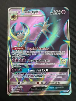 Pokemon TCG Lunala GX Full Art Holo Sun & Moon Base Set 141/149 NM - Image 1