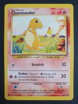Charmander 46/102 - Base Set 1 - Pokemon Card - Excellent Condition - Image 1