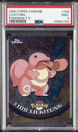 2000 TOPPS CHROME POKEMON T.V. #108 LICKITUNG PSA 9 - Image 1