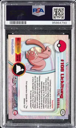 2000 TOPPS CHROME POKEMON T.V. #108 LICKITUNG PSA 9 - Image 2