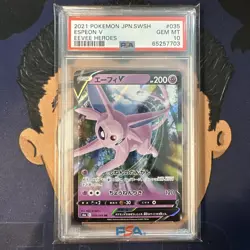 💎PSA 10 GEM MINT 2021 Pokemon Japanese Eevee Heroes ESPEON V #035 Full Art - Image 2