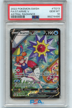 2022 POKEMON SWSH #TG13 FA/STARMIE V "ASTRAL RADIANCE" - PSA 10 GEM MINT (486) - Image 1
