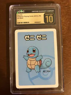2019 Squirtle Old Maid Japanese Pokemon Card CGC 10 Pristine with Gold Label - Image 1