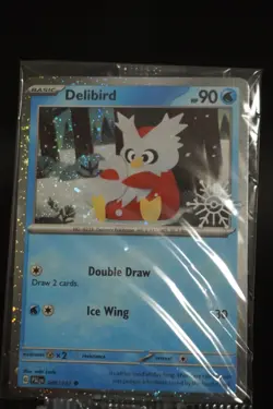 Delibird 046/193 Pokemon Holiday Calendar 2025 Stamp Snowflake SEALED - Image 1