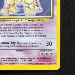#1 Alakazam 1/102 Base Set Holo Pokemon Card TCG - Image 4