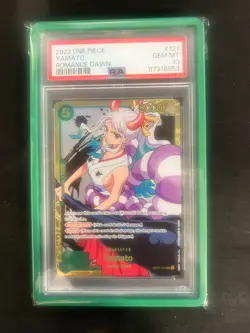 YAMATO #121 PSA GRADED 10 OP021 ROMANCE DAWN ONE PIECE TRADING CARD GAME - Image 1