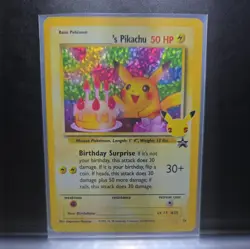 Celebrations Birthday Pikachu Holo Promo Pokemon 1995 black star promo 25th - Image 1