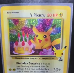 Celebrations Birthday Pikachu Holo Promo Pokemon 1995 black star promo 25th - Image 4