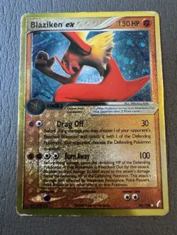 Pokemon TCG Blaziken EX Holo Ultra Rare Card 90/100 - Read Description - Image 3