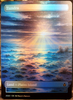 Tundra FOIL Original Dual Land Proxy Playtest Card Custom Fantasy Art Design - Image 1