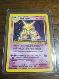 Alakazam 1/130 Base Set 2 Holo Rare Pokemon Card - Image 1
