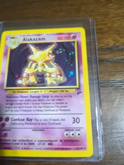 Alakazam 1/130 Base Set 2 Holo Rare Pokemon Card - Image 2
