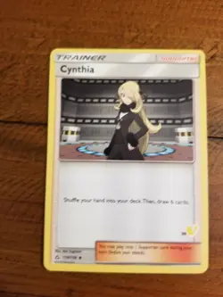 4X CYNTHIA 119/156 Battle Academy Pikachu Stamped Pokemon Card Near Mint - Image 1