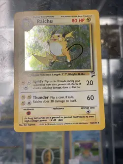 RAICHU Base Set 2 POKEMON Holo Foil 2000 Stage 1 Trading Card 16/130 HP - Image 4