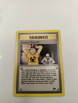 Blaine’s Quiz #3 112/132 Pokemon Card TCG Gym Challenge Trainer Vintage - Image 2