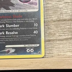 Pokemon Darkrai Holo Rare 3/100 Majestic Dawn Card MP/LP - Image 2