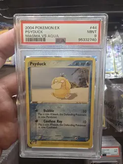 Pokemon TCG Psyduck EX Team Magma vs Team Aqua Card 44/95 PSA 9 Rare - Image 1