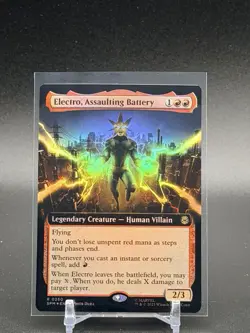 Electro, Assaulting Battery (Extended Art) (Foil) - MTG Marvel's Spider-Man - Image 1