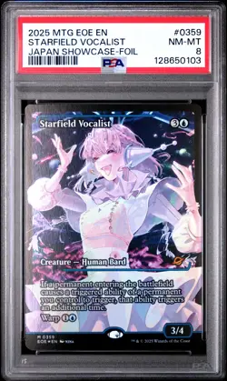 2025 MTG EDGE OF ETERNITIES JPN SC-FOIL #0359 STARFIELD VOCALIST PSA 8 - Image 1