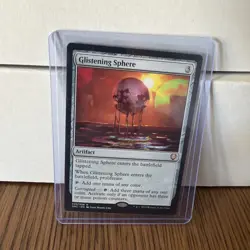 NM, MTG Glistening Sphere - Extended Art Commander Phyrexia - Image 1
