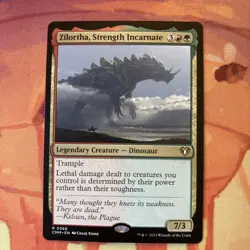 C5238 MAGIC MTG COMMANDER MASTERS ZILORTHA, STRENGTH INCARNATE #0366 NM RARE - Image 1