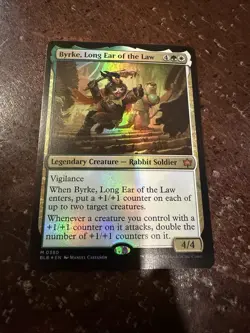 2025 Magic The Gathering Bloomburrow #380 Byrke Long Ear Of The Law FOIL - Image 1