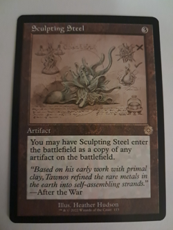 Sculpting Steel Retro Schematic NM The Brothers War Magic the Gathering MTG - Image 1