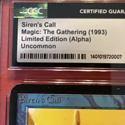 MTG Siren's Call Alpha CGC 8 NM-MINT VINTAGE 1993 Uncommon - Image 2