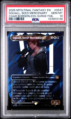 3148 Squall SeeD Mercenary 2025 MTG Final Fantasy #0547 Surge Foil PSA 10 - Image 1