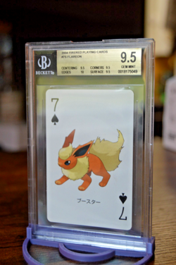 Pokemon 2004 Fire Red Playing Cards | FLAREON 7S Beckett Graded (BGS 9.5) - Image 2