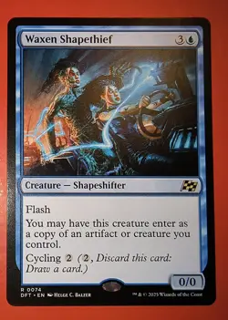 MTG, AETHERDRIFT: WAXEN SHAPETHIEF- RARE #0074, DFT, REGULAR , NM - Image 1