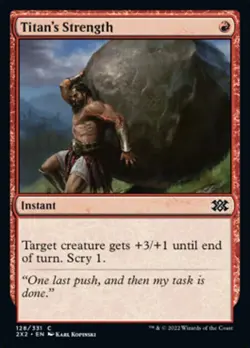 1x Titan's Strength - NM Eng MTG - Double Masters 2022 - Image 1
