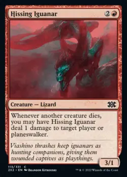 1x Hissing Iguanar - NM Eng MTG - Double Masters 2022 - Image 1