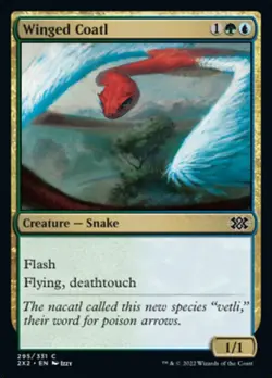 1x Winged Coatl - NM Eng MTG - Double Masters 2022 - Image 1