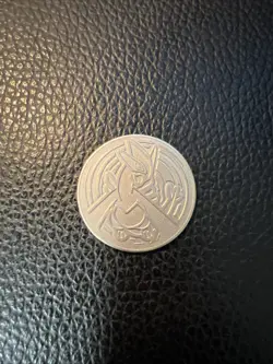 Vintage Pokemon TCG Collectible Coin Lugia 2001 Silver Battle Token Nintendo * - Image 1