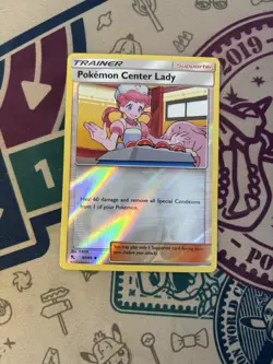 Pokemon Reverse Holo Pokemon Center Lady Hidden Fates 64/68 - Image 3