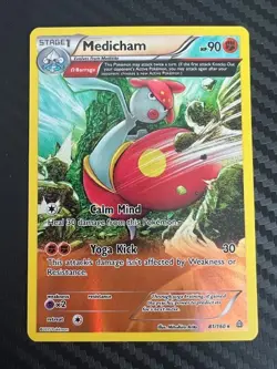 Pokemon TCG Medicham 81/160 Reverse Holo Rare XY Primal Clash VLP - Image 1
