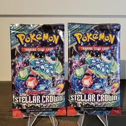 Pokemon Booster Packs ??SEALED?? Surging Sparks, Stellar Crown, 4 Total Packs - Image 2