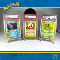Starmie, Electrode, & Caterpie - Pokemon - 1999 Base Set - Shadowless - PSA 5 - Image 1